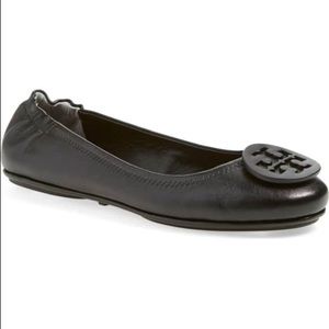 Tory Burch Leather Minnie Travel Ballet Flat